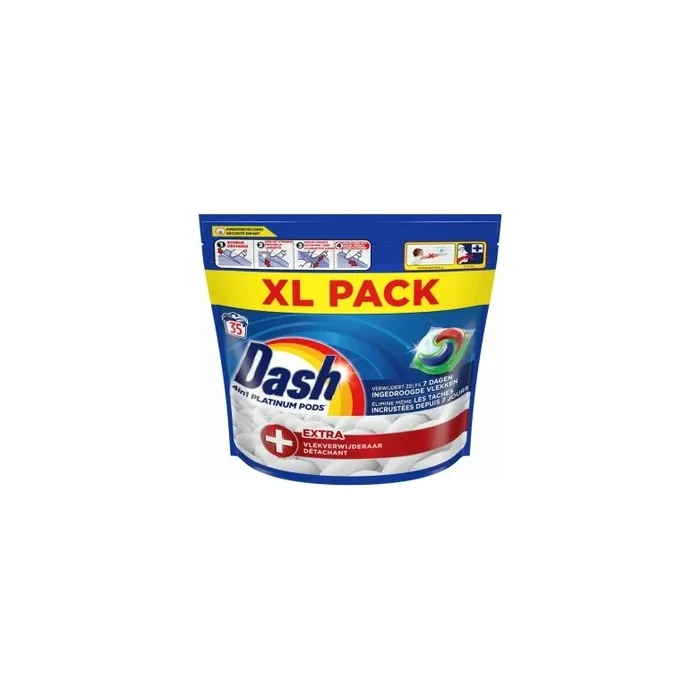 Dash 4in1 Platinum Pods Extra Stain Remover 35 Count 23.3g