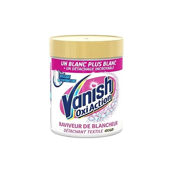 Vanish - Détachant Textile Poudre - Gold Oxi Action Blanc Eclatant 30sec - 470g