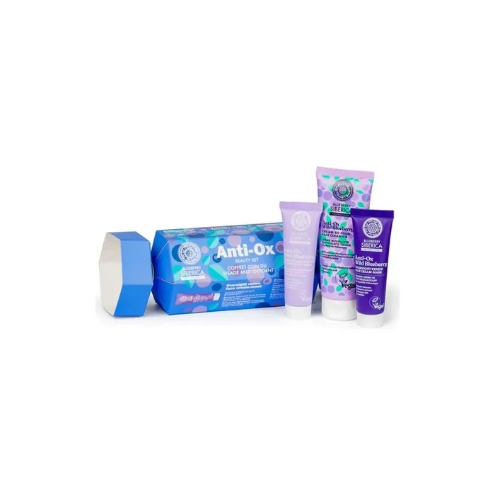 Natura Siberica Cream To Foam Face Cleanser Set 3 Pieces Includes Antiox Face Cream Eye Contour 30ml And Night Mask 30ml