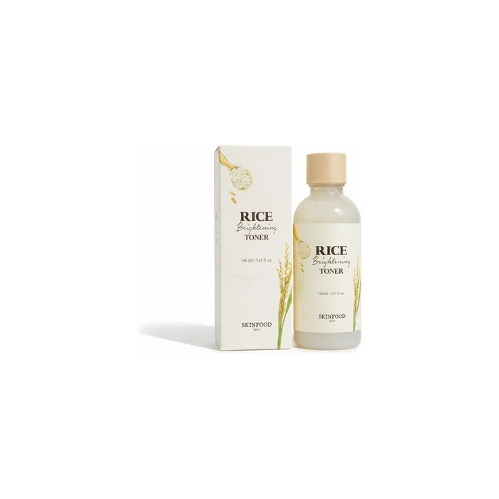SKINFOOD Rice Brightening Toner 160ml - Hydrating Facial Toner with Fermented Rice Water