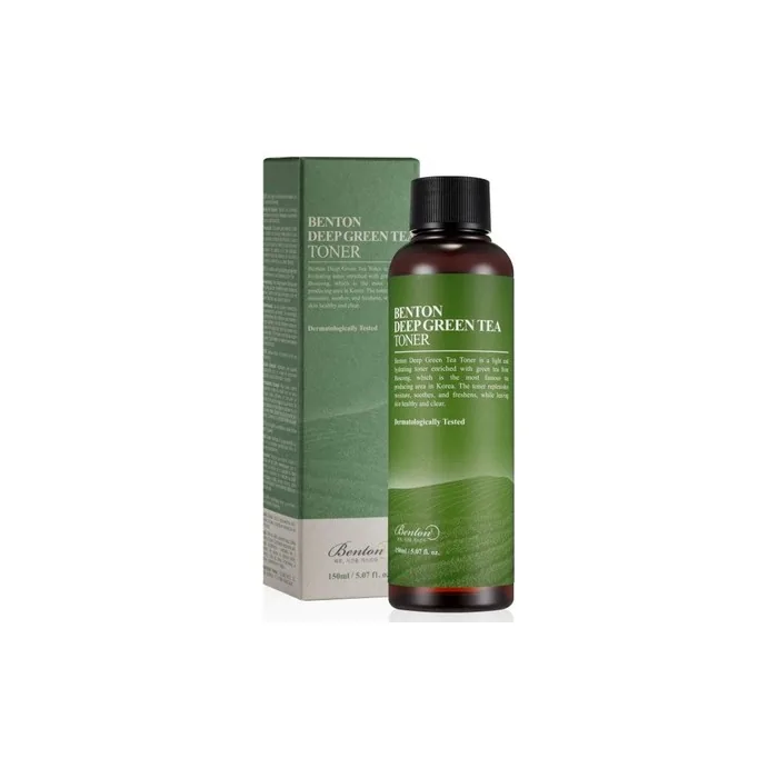 BENTON Deep Green Tea Toner 150 5.07 fl.oz. Moisturizing and Soothing Facial Toner for Oily and Sensitive Skin