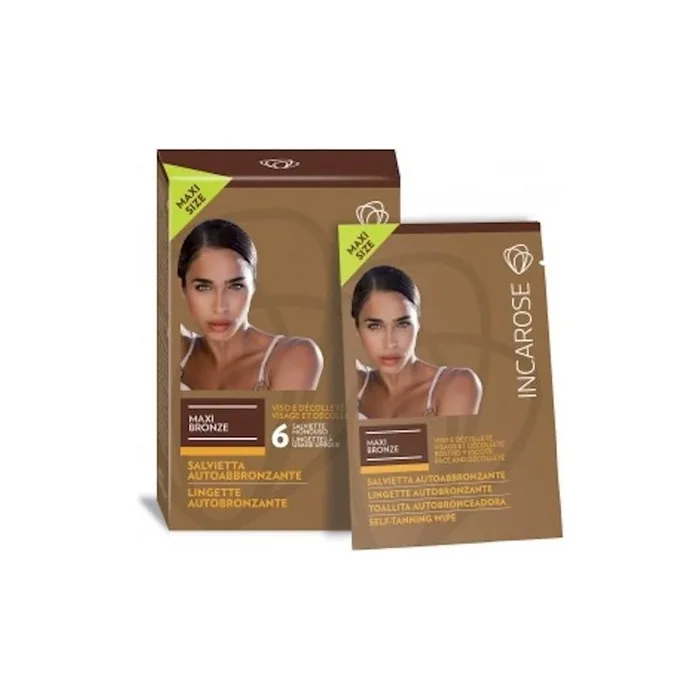 IncaRose Maxi Bronze Self Tanning Face Wipes 6 6ml