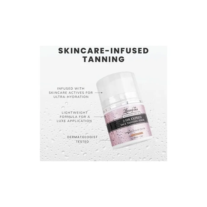 Loving Tan 2hr Express Face Tanning Serum Medium Streak Free Natural