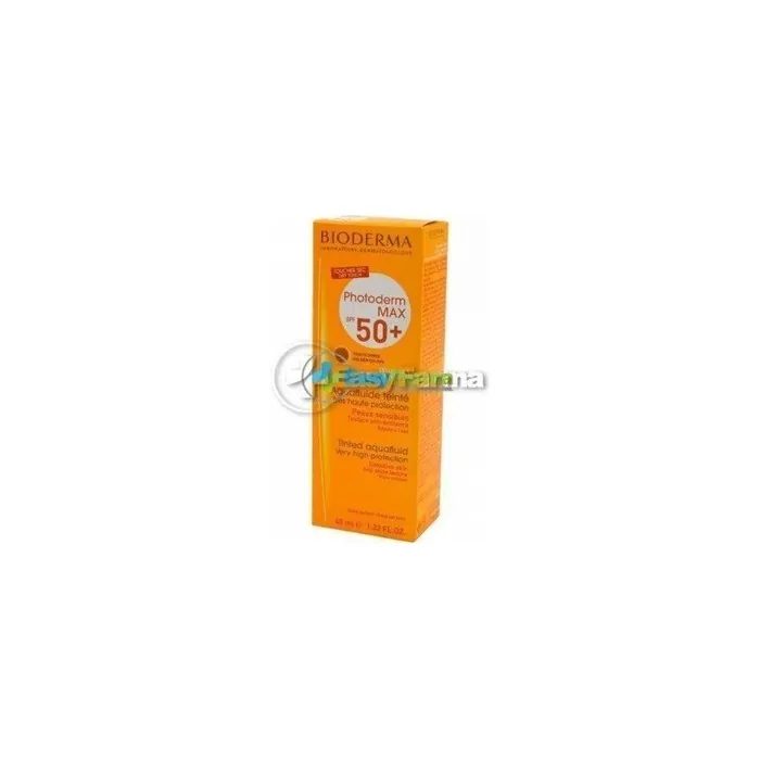 Bioderma Photoderm Max Spf 50 Aquafluide Tinta Dorata 40 Ml High Protection Sunscreen