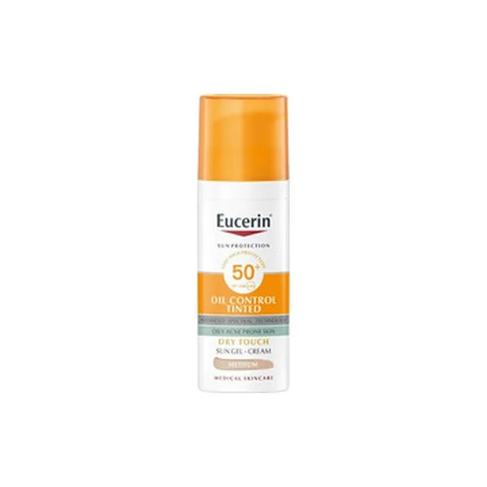 Eucerin Sun Oil Control Tinted Sun Gelcream Spf 50 Medium 50 Ml