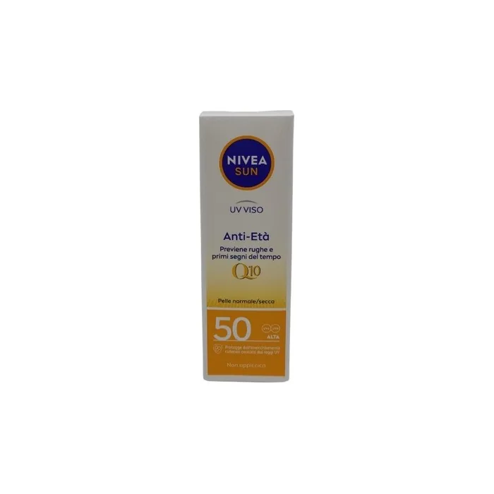Nivea SUN UV Face Cream Q10 Anti-Aging SPF50 50ml Tube
