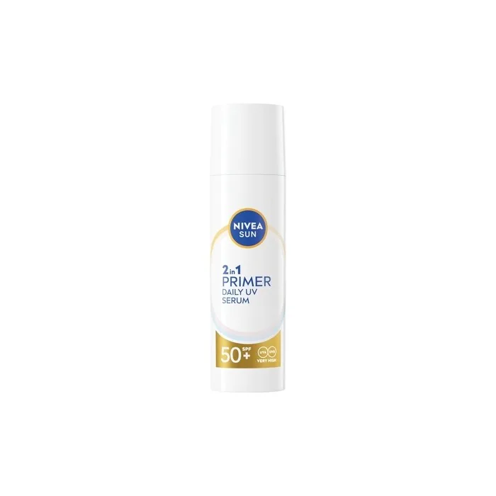 Nivea Sun Uv Face 2 In 1 Primer Serum Spf50+ - High Protection Face Primer And Serum