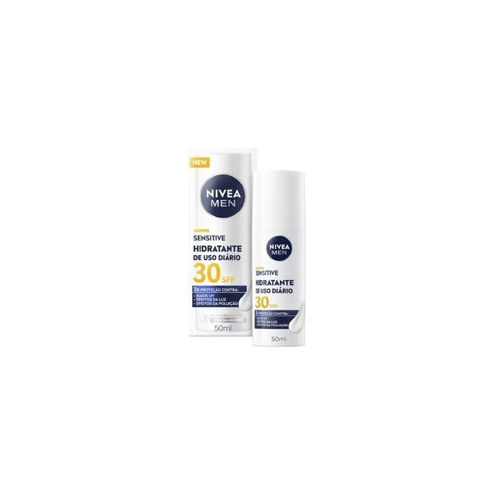 Nivea Men Sensitive Moisturizer Spf30 50ml - Hydrating And Sun Protection