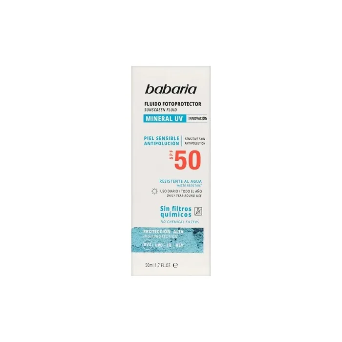 Babaria Sun Mineral Facial Fluid Sunscreen Spf 50 50ml