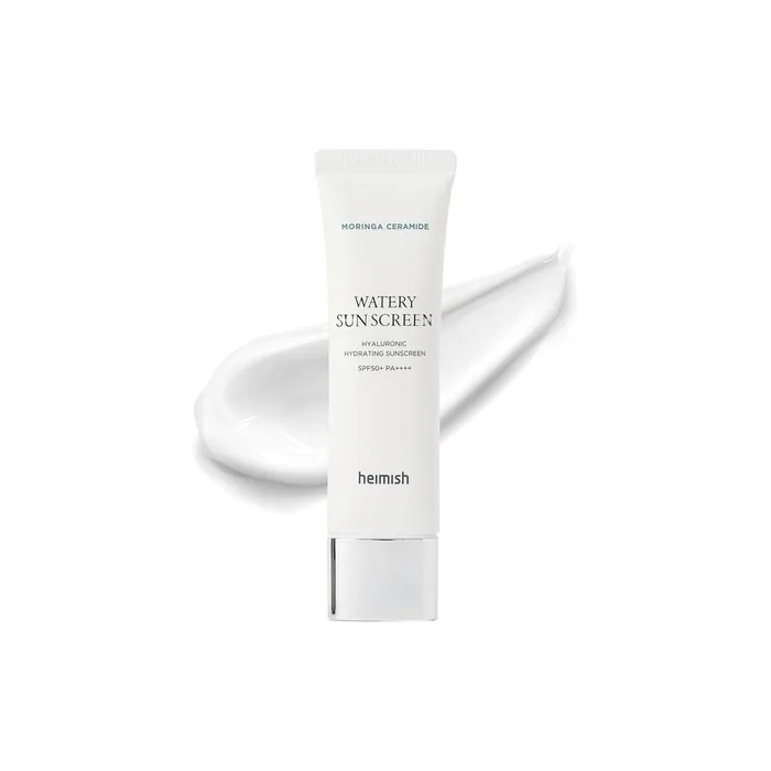 Heimish Moringa Ceramide Hyaluronic Hydrating Watery Sunscreen SPF Face