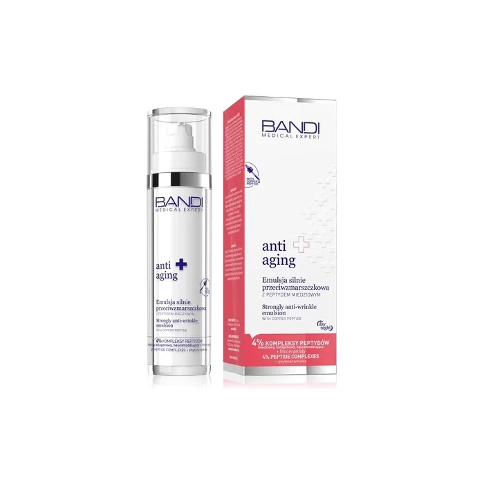 Strongly anti-wrinkle emulsion with copper peptide