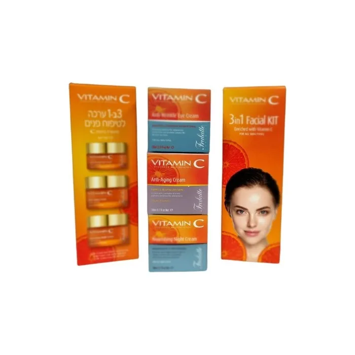 Frulatte Vitamin C Enhances Skin Renewal 3 In 1 Facial Kit