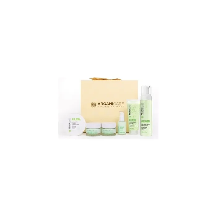 Arganicare Moisturizing Facial Care Set With Aloe Vera 6 Pcs