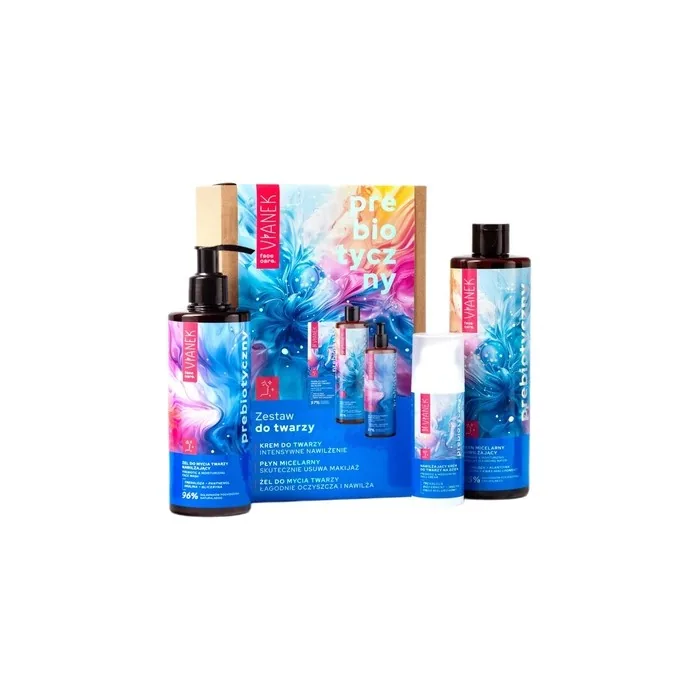 Vianekset Face Care Moisturizing Set Micellar Liquid 400ml Face Wash Gel 300ml Day Cream 50ml With Trehalose