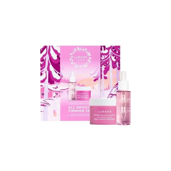 Nordic Bloom Lumo All Smooth Firming Set Vegan Collagen Essence 30ml Day Moisturizer 50ml