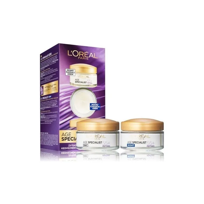 L'Oral Paris Antiwrinkle Cosmetic Set Age Specialist 55 Set Of Day And Night Antiwrinkle 2 X 50 Ml