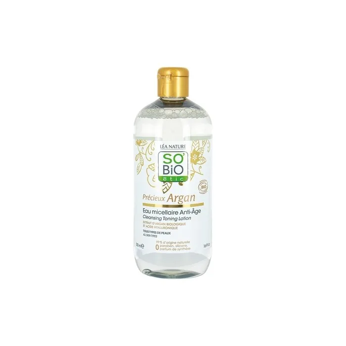 SO'BiO étic Précieux Argan Cosmebio Cleansing Toning Lotion 500ml