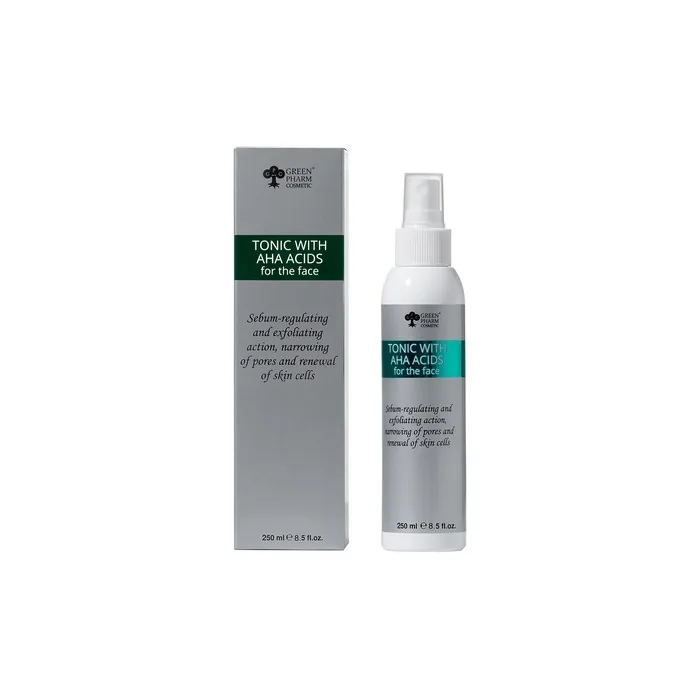Green Pharm Cosmetics Cleansing Tonic With Aha Acids Exfoliating Tonic For Face 250ml