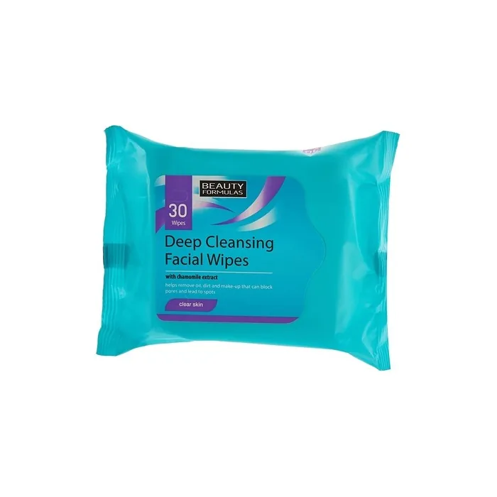 Beauty Formulas Clear Skin Deep Cleansing Facial Wipes 30 Wipes