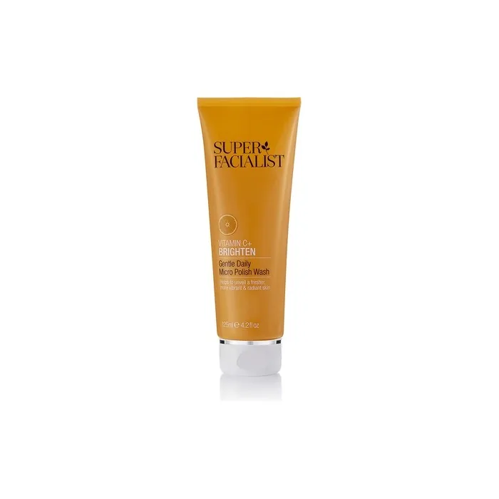 Super Facialist Vitamin C + Brighten Gentle Daily Micro Polish Wash with Biodegradable Micro Beads 125ml