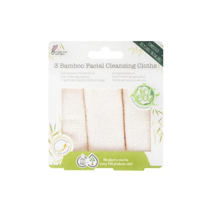 So Eco Facial Cleansing Cloths White One Size - Pack of 3