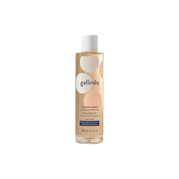 Gallinée Face Vinegar Natural Hydrating Prebiotic Facial Cleansing Toner with Lactic Acid and Hibiscus-infused Apple Cider Vinegar 200ml