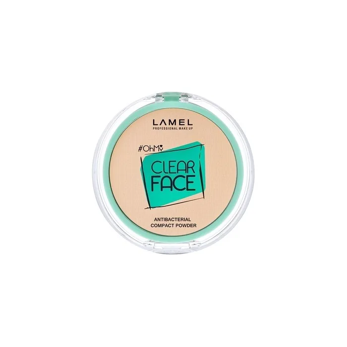 Lamel OhMy Clear Face Powder Antibacterial Powder with Light Natural Coverage and Sebum Control Vanilla N.402
