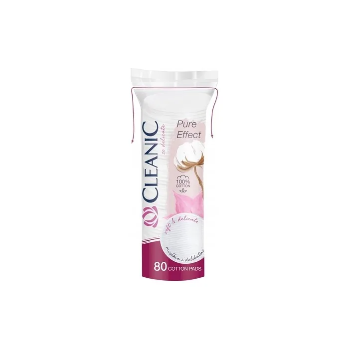 Cleanic Pure Effect Round Cosmetic Pads 80 Pieces