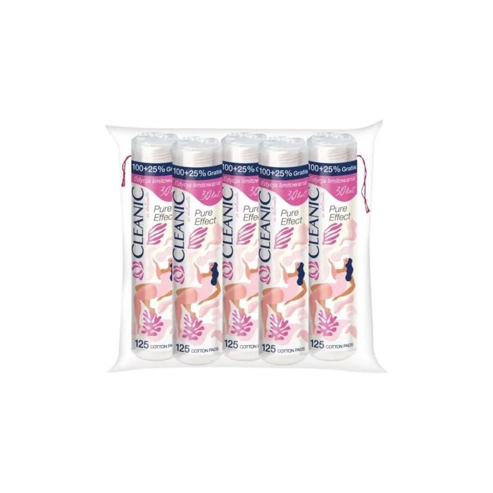 Cleanic Round Cosmetic Pads Pure Effect Soft Touch 100% Cotton