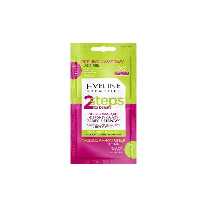 Eveline 2 Steps To Beauty Cleansing And Detoxifying Treatment 2x4ml