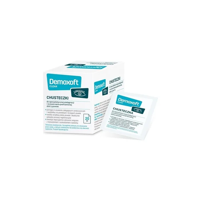 Demoxoft Clean Wipes For Specialised Eyelid Care And Cleansing - 20 Pieces