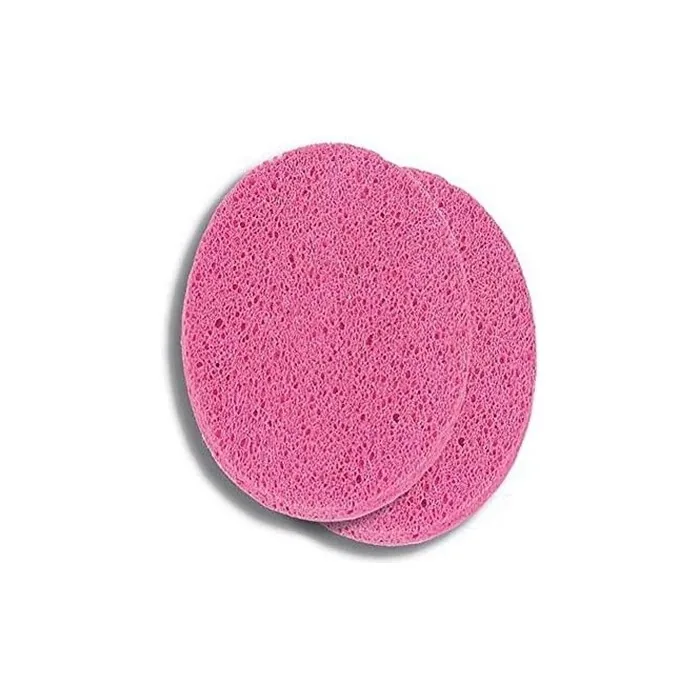 Donegal Face Accessories Deep Cleansing Facial Cellulose Sponge Pads 2pcs Pink