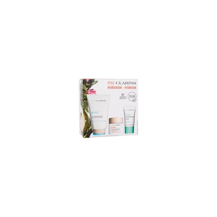 Clarins My Clarins Hydration Set Includes Remove Detoxify Dermocleansing Gel 125ml Reboost Hydraenergizing Cream 50ml And Recharge Detoxreplumping Night Mask 15ml