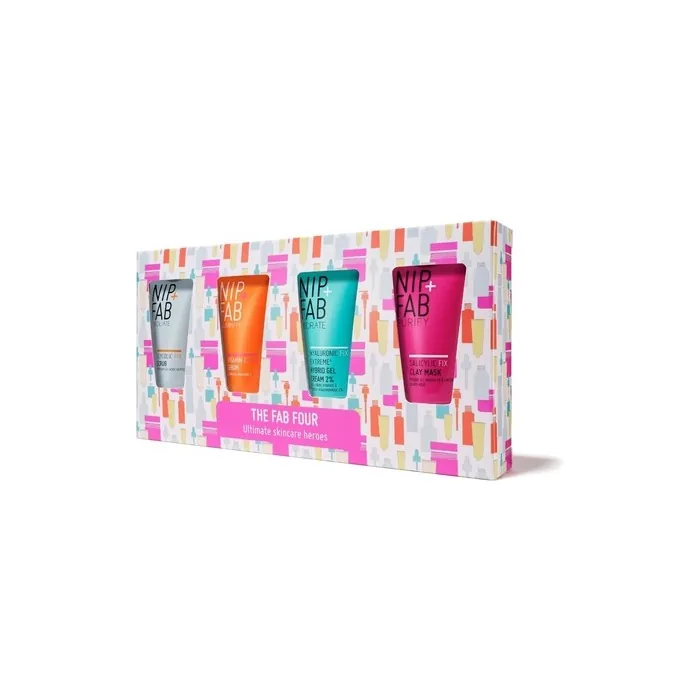 Nip Fab The Fab Four Gift Set With Bestselling Glycolic Scrub And Vitamin C