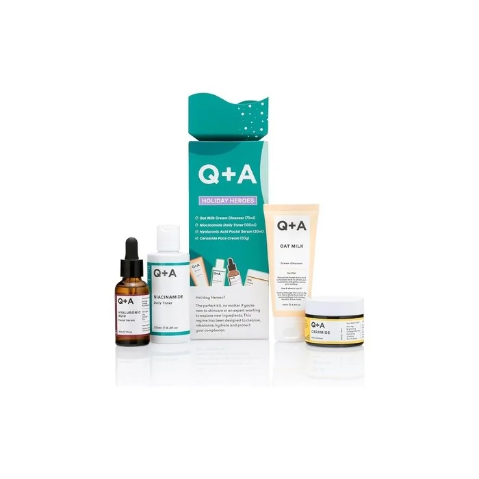 Qa Holiday Heroes Skincare Giftset 4step Regime With Oat Milk Cleanser