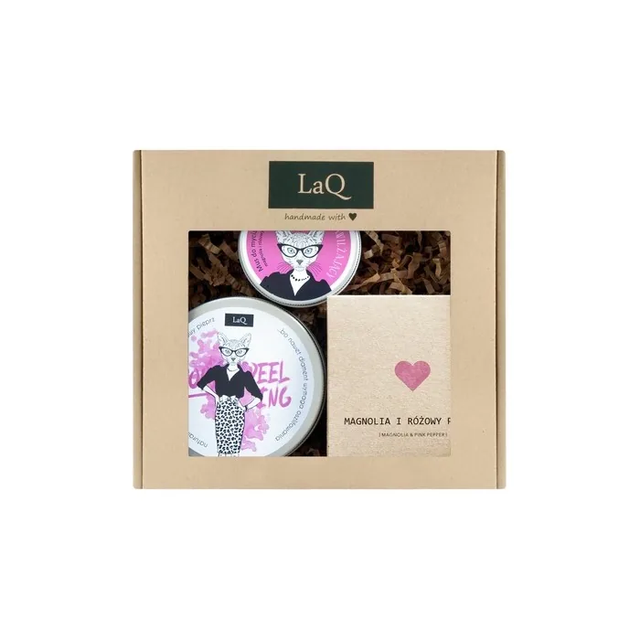 Kicia Magnolia Cleansing Peeling Set 200ml + Body Butter 200ml + Facial Cleansing Mousse 100ml