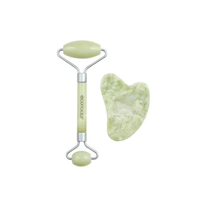 EcoTools Jade Roller and Gua Sha Facial Set 100% Jade Skincare Essential