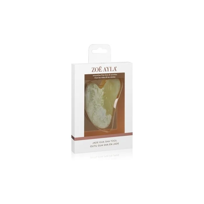 Zoë Ayla Jade Gua Sha Therapy Facial Massage Tool for Face Natural Jade Stone