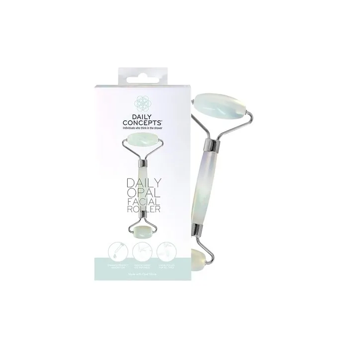 Daily Concepts Daily Opal Facial Roller Helps Flush Lymphatic System, Increase Circulation, Reduce Puffiness and Spread Positivity Vegan 150g