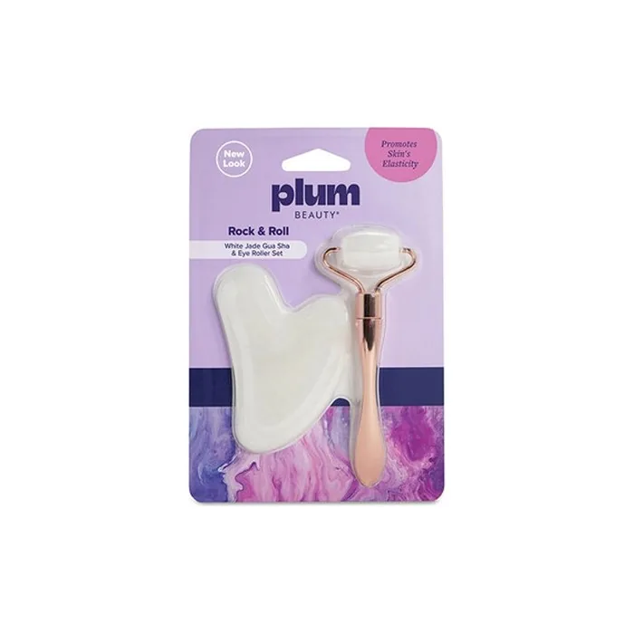 Plumbeauty Rock & Roll Set Massage Roller And Gua Sha