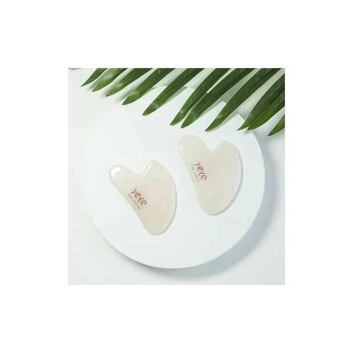 Kamień Gua Sha do masażu i relaksu - różowy kwarc