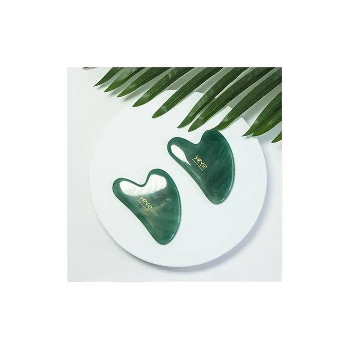 Kamień Gua Sha do masażu i relaksu - zielony Jadeit Yeye