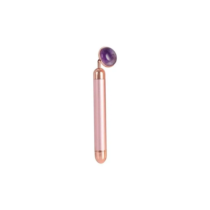 Palsar 7 Jade Roller Massager Electric Pink Handle And Amethyst Jade