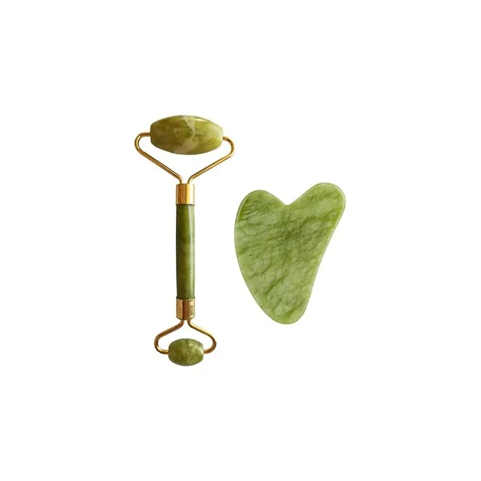 Palsar 7 Light Green Xiuyan Jade Roller & Gua Sha Set