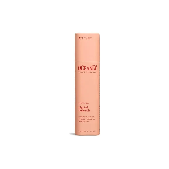 ATTITUDE Oceanly Night Oil Stick EWG Verified Plant and Mineral-Based Ingredients Vegan Skin Care Products PHYTO OIL Unscented 30 grams