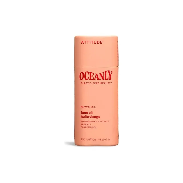 ATTITUDE Oceanly Face Oil Stick EWG Verified Plant and Mineral-Based Ingredients Vegan Skin Care Products PHYTO OIL Unscented 8.5 grams
