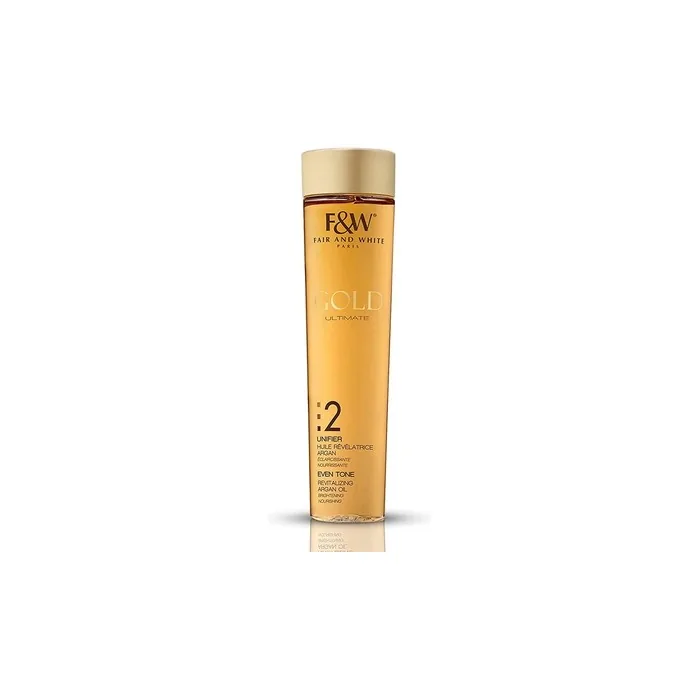Fair and White 2 Gold Revitalizing Argan Oil Nourishing and Brightening 200ml 6.76fl.oz.
