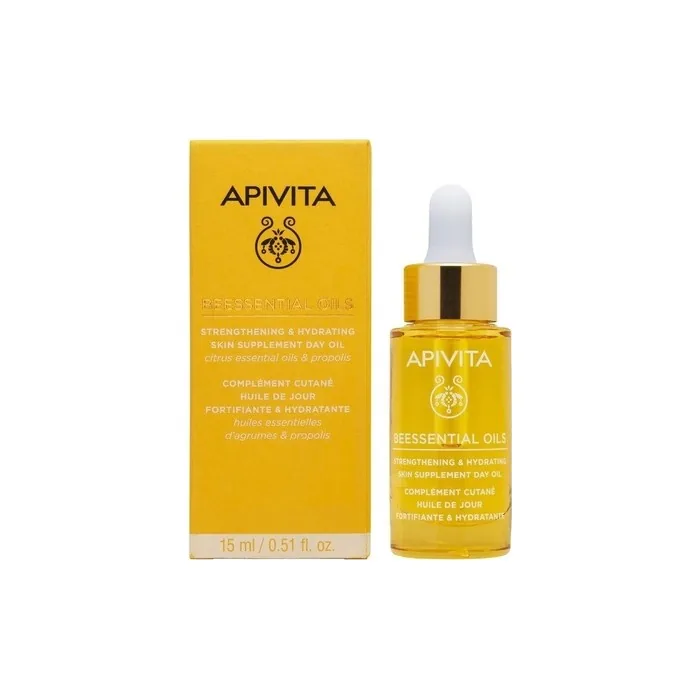 Apivita Beesential Oils Strengthening and Hydrating Skin Supplement Day Oil 15ml