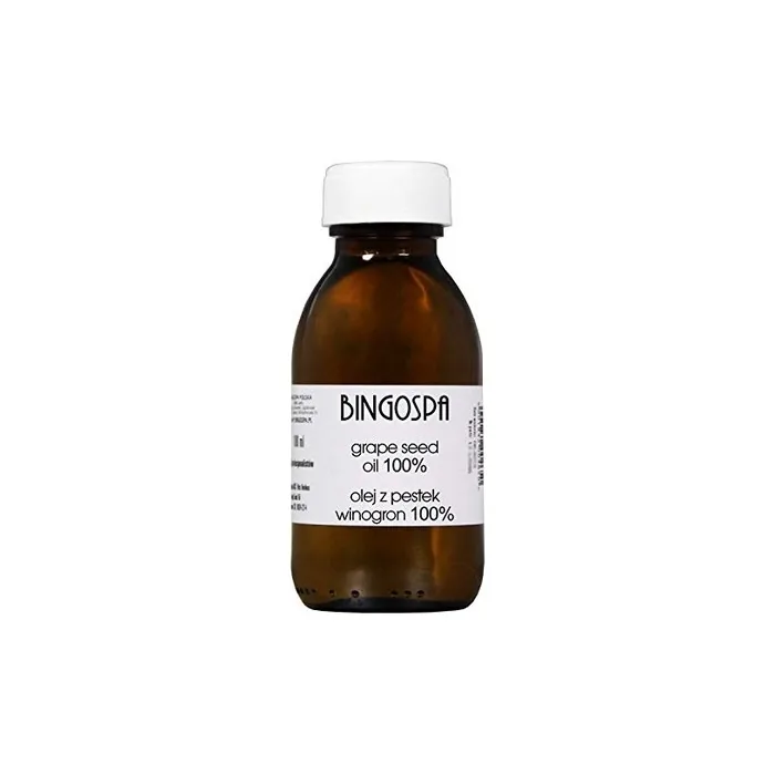 BINGOSPA Anti-Aging Grape Seed Oil for Seborrheic and Acne Skin, Skin Inflammation and Eczema, Joint Pain 100ml