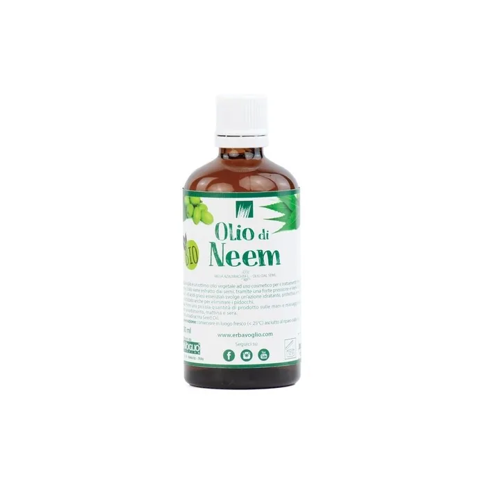 Erbavoglio Organic Neem Oil 100ml - Organic Cosmetic with Properties